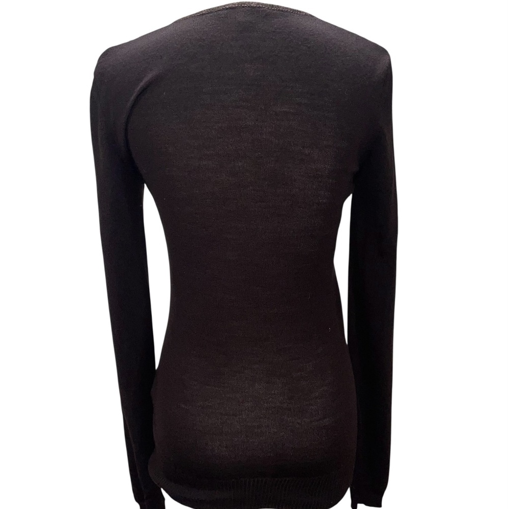 Vintage Kenzo Embroidered Sweater Med Fair Isle V-Neck Floral Appliqué Mohair - Picture 5 of 8